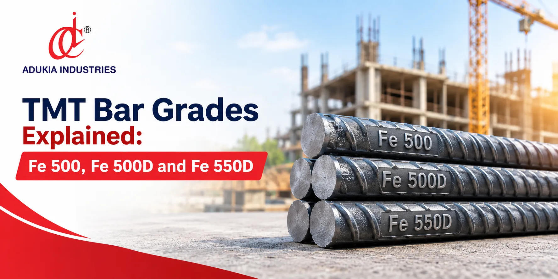 TMT Bar Grades Explained: Fe 500, Fe 500D and Fe 550D