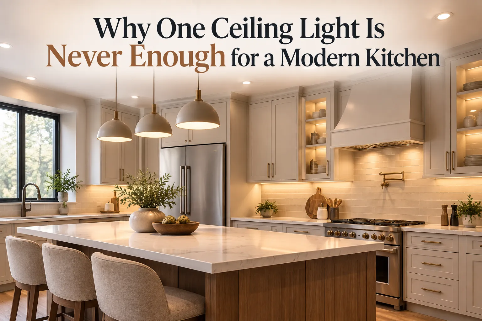 Why One Ceiling Light Is Never Enough for a Modern Kitchen