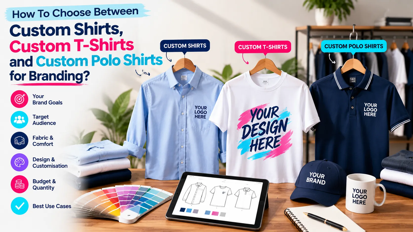 How To Choose Between Custom Shirts, Custom T-Shirts and Custom Polo Shirts for Branding?