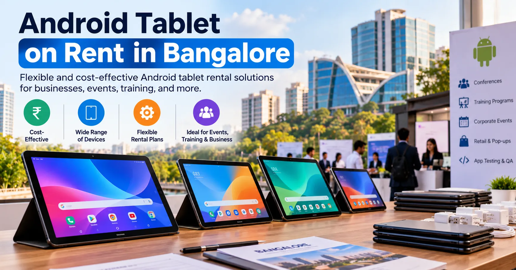 Why Android Tablets on Rent Are Useful for Events, Training and Business in Bangalore