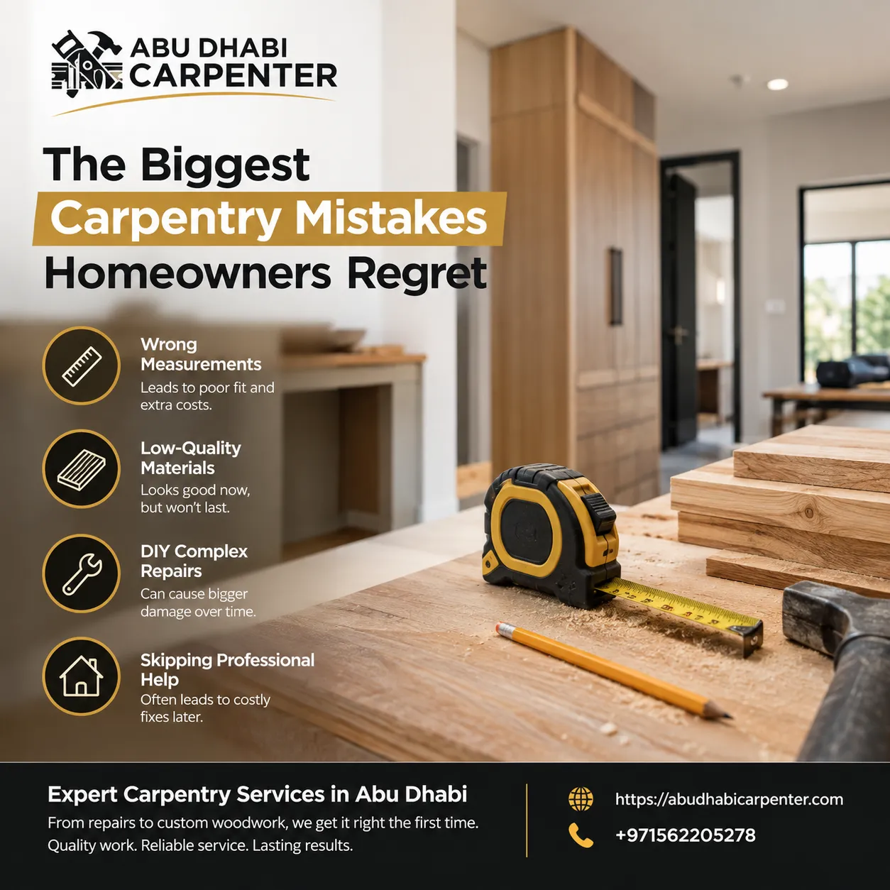 The Biggest Carpentry Mistakes Homeowners Regret