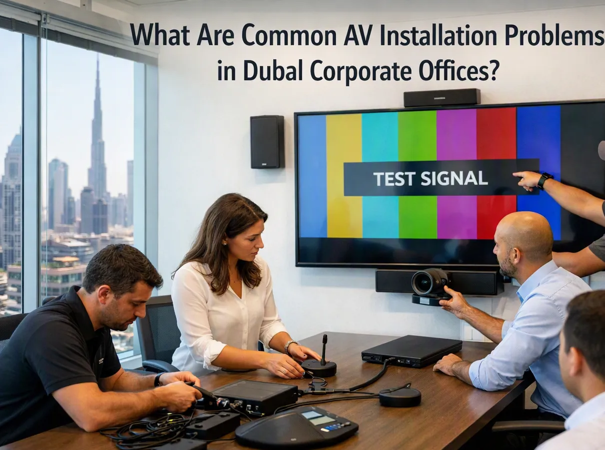 What Are Common AV Installation Problems in Dubai Offices?