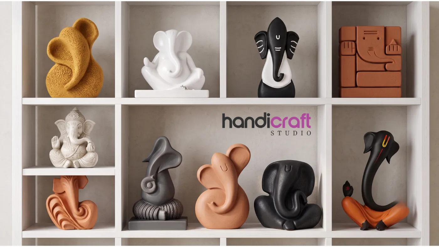Handmade Ganesh Idol and Ganpati Murti in Ceramic and Resin