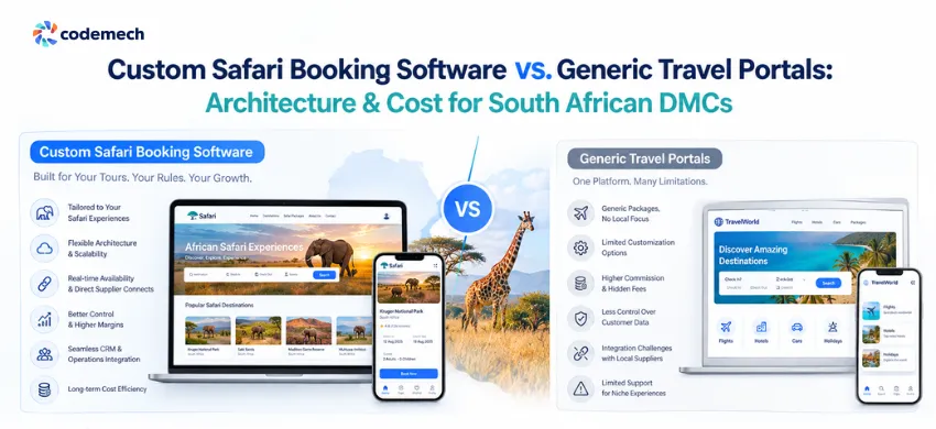 Custom Safari Booking Software vs. Generic Travel Portals: What South African DMCs Should Consider