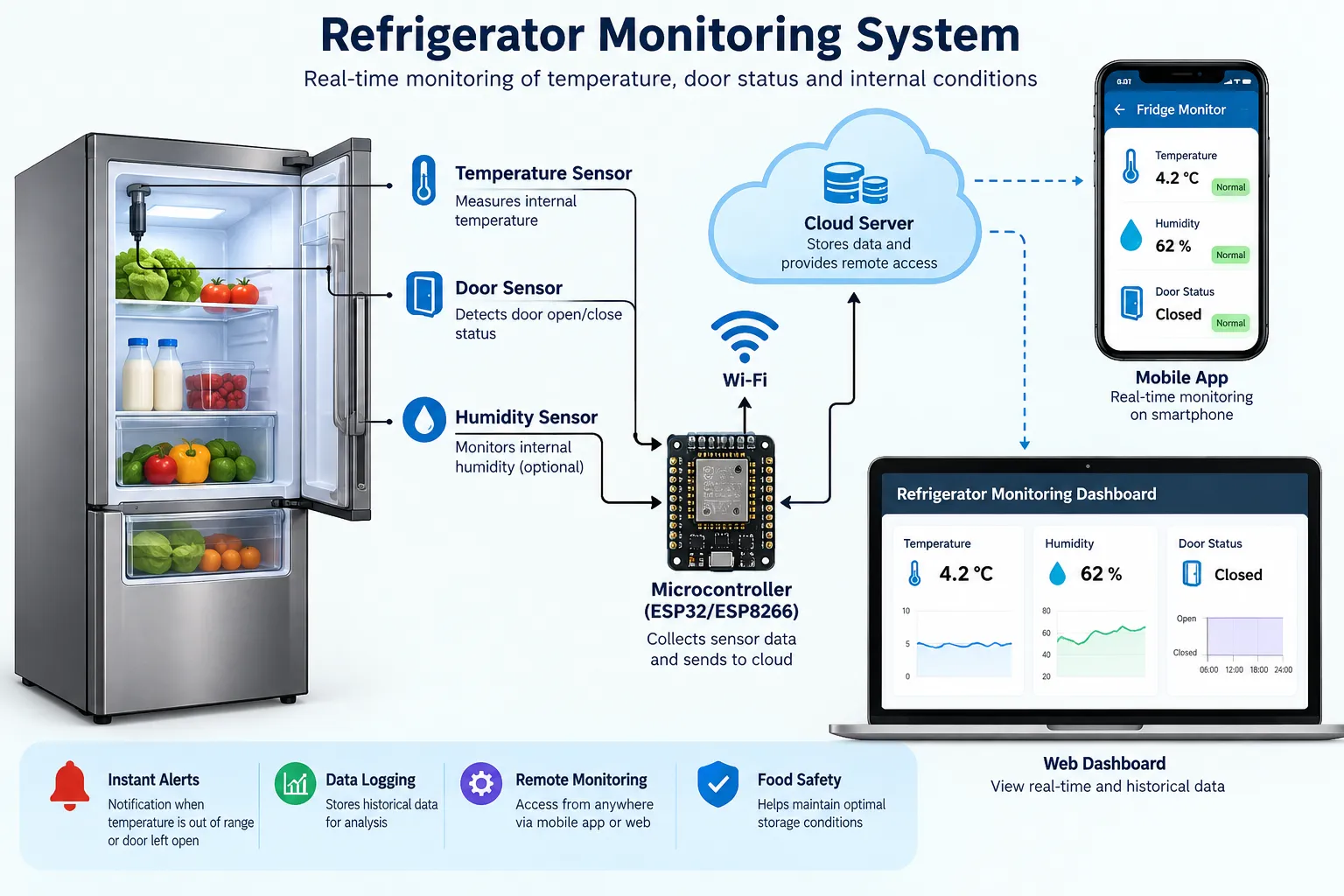 Refrigerator Monitoring System in KSA: Smart Temperature Monitoring for Reliable Cold Storage