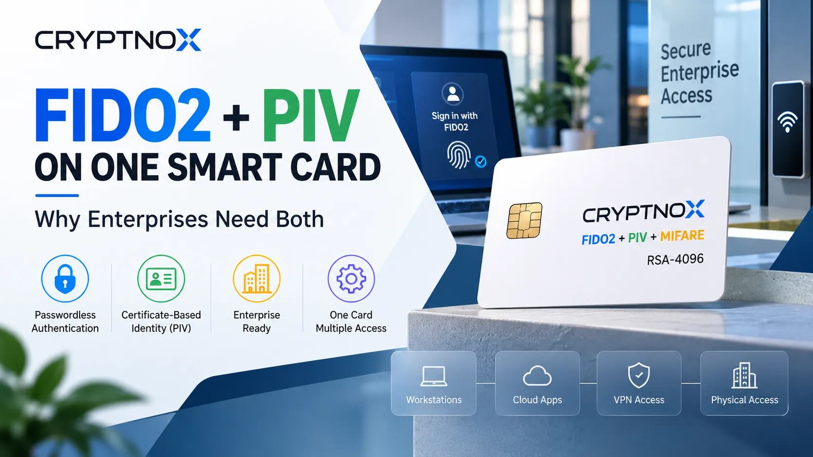 FIDO2 + PIV on One Smart Card: Why Enterprises Need Both