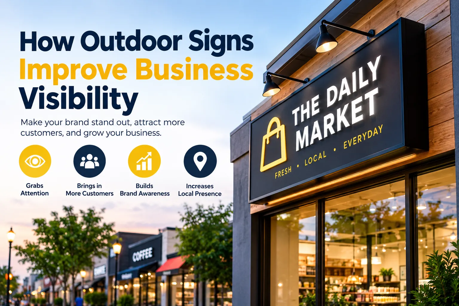 How Outdoor Signs Improve Business Visibility