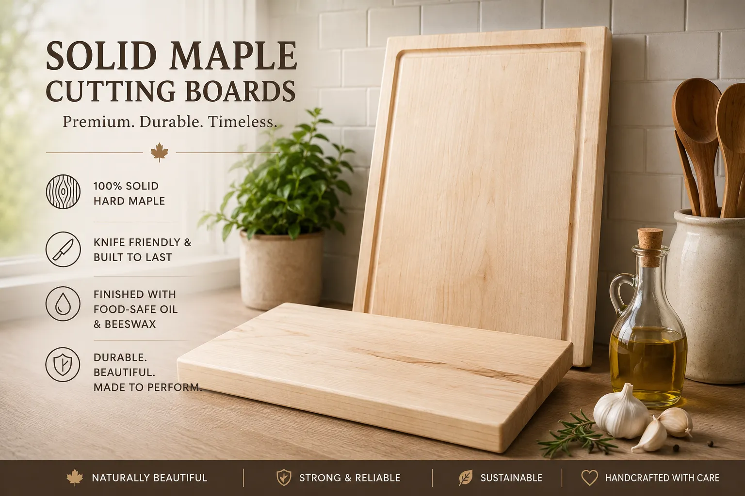 Solid Maple Cutting Boards: Why Hard Maple Is One of the Best Woods for Everyday Cutting Boards