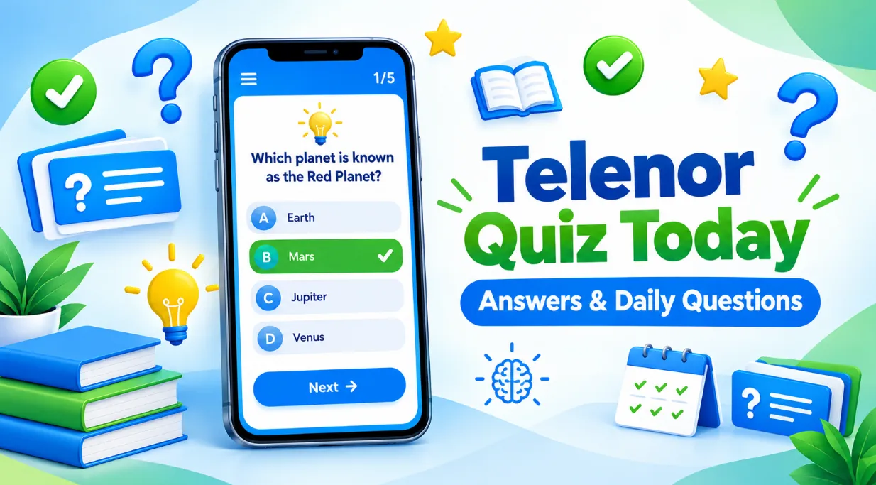 Where to Check Telenor App Today Quiz Answers?