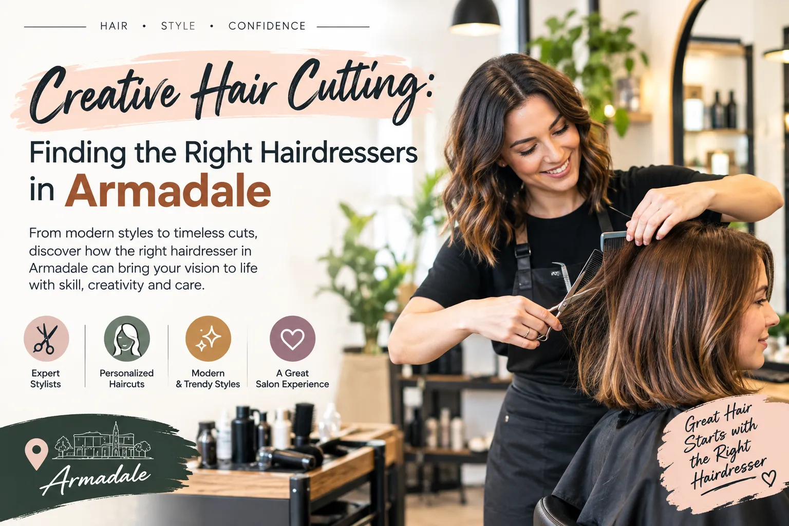 Creative Hair Cutting: Finding the Right Hairdressers in Armadale