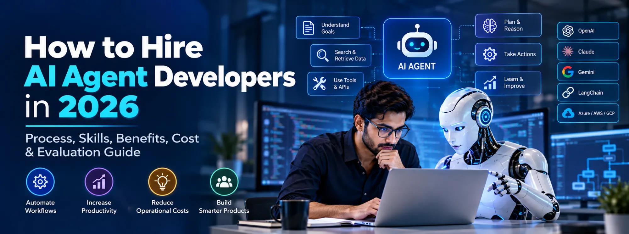 How to Hire AI Agent Developers in 2026: Process, Skills, Benefits, Cost & Evaluation Guide