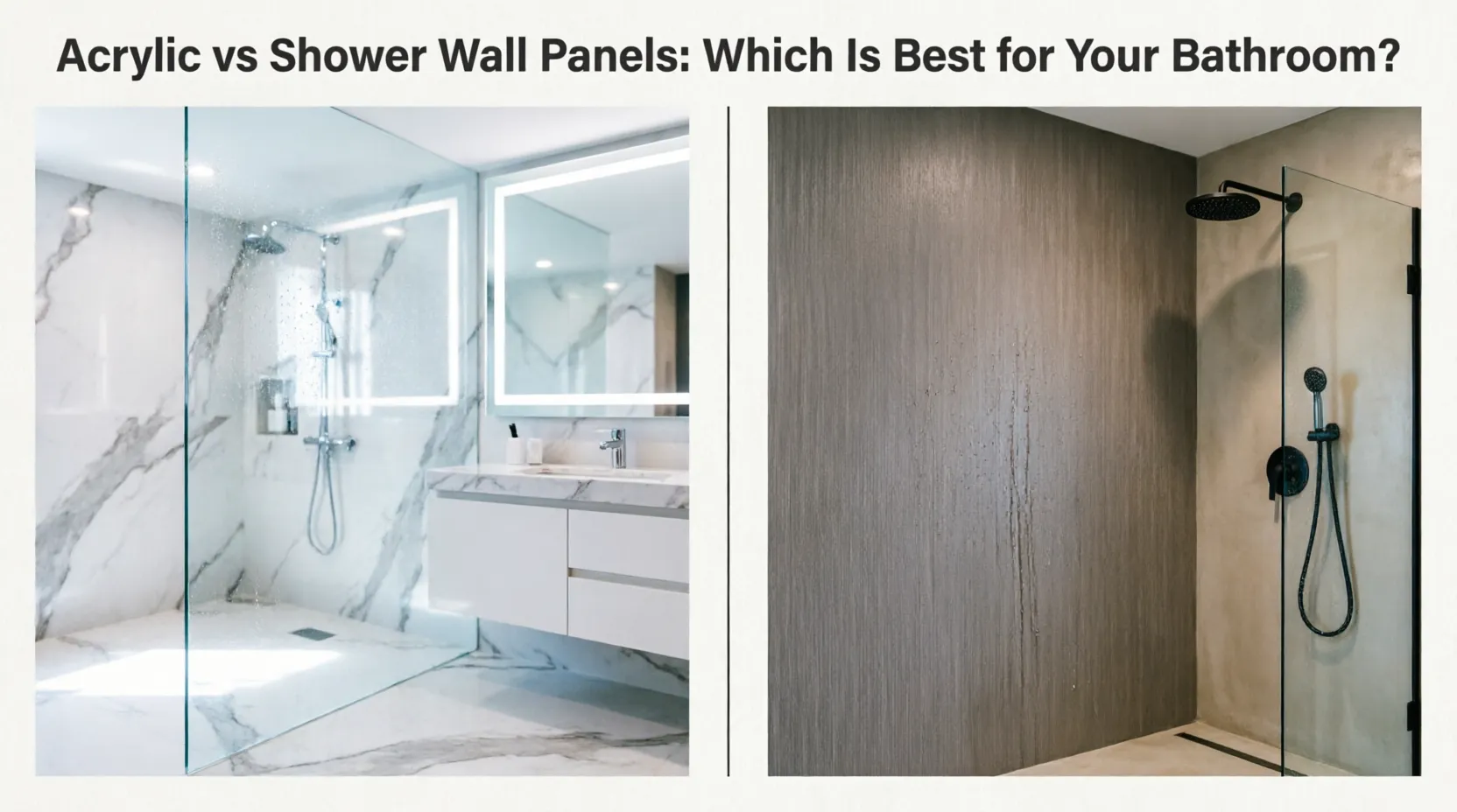 Acrylic vs Shower Wall Panels: Which Is Best for Your Bathroom?