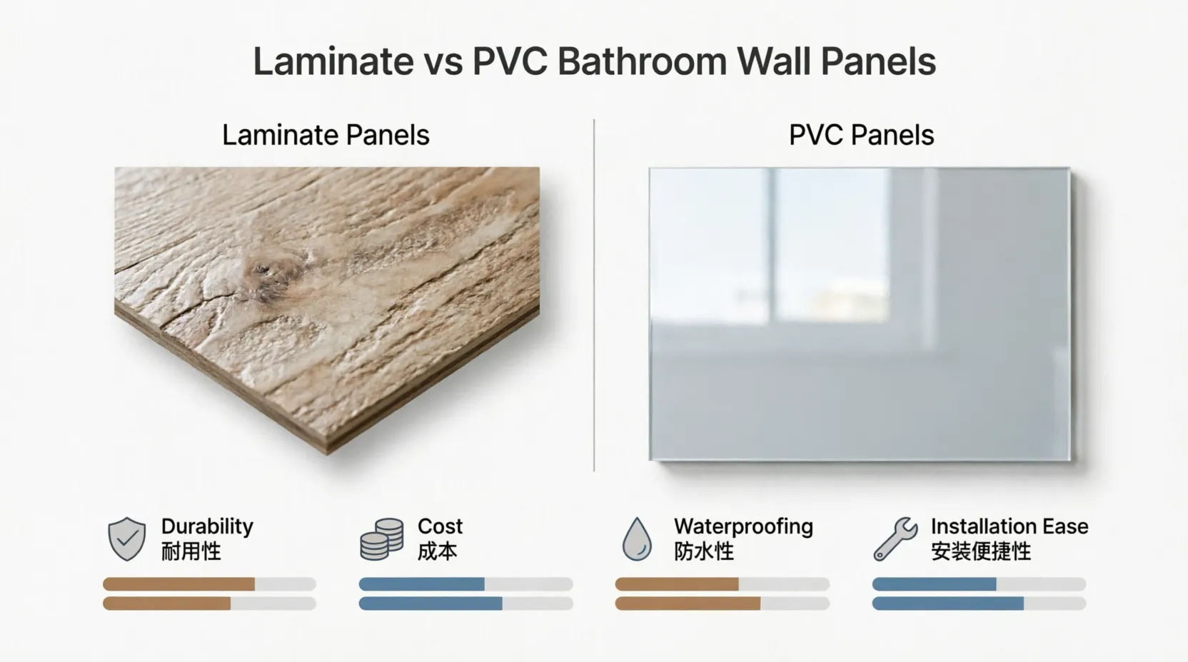 Laminate vs PVC Bathroom Wall Panels: Key Differences Explained
