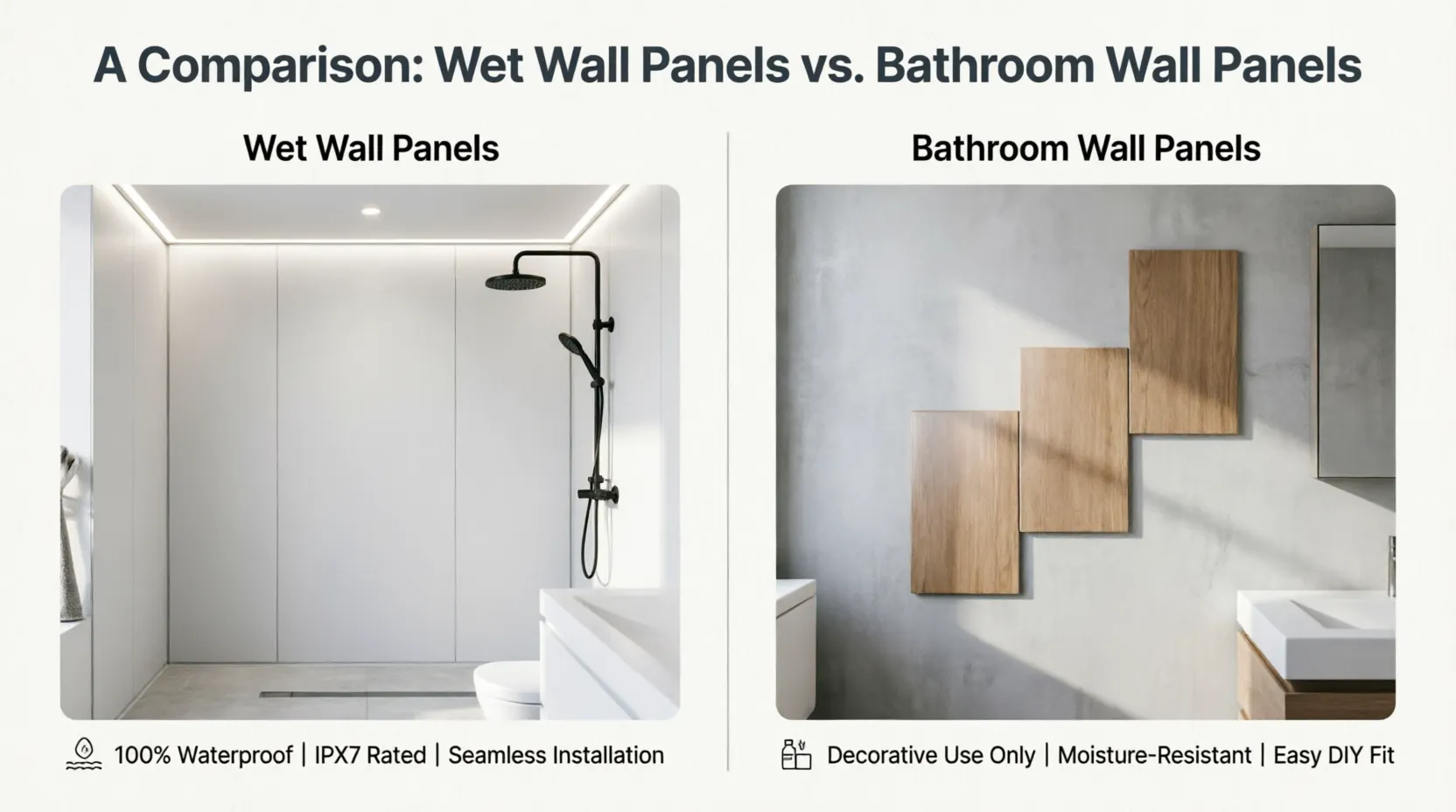Wet Wall Panels vs Bathroom Wall Panels: What Is the Difference?