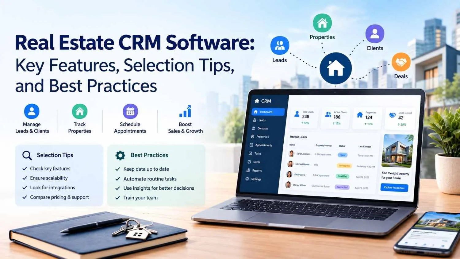 Real Estate CRM Software: Key Features, Selection Tips, and Best Practices