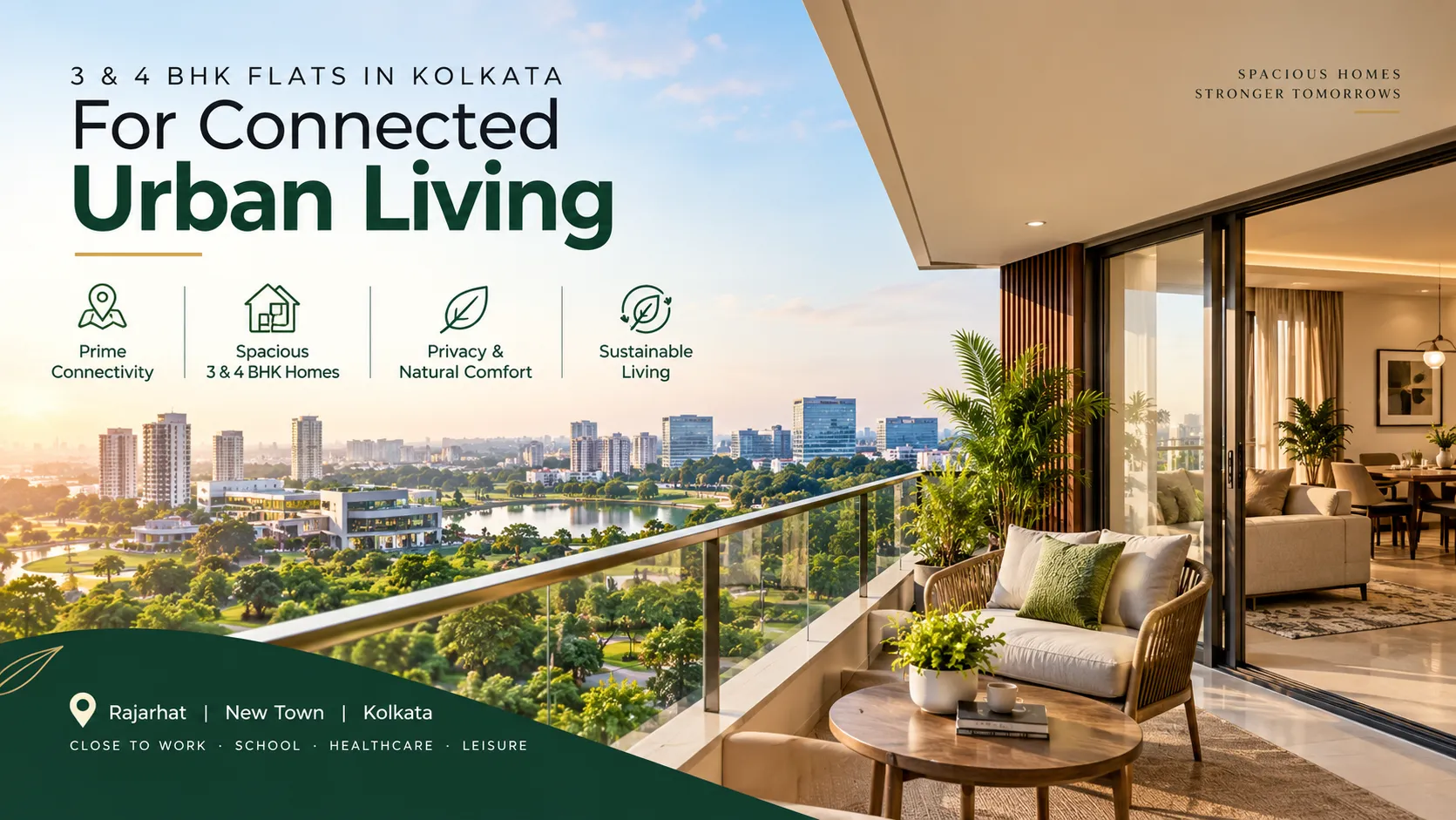 Why Choose 3-4 BHK Flats in Kolkata for Connected Urban Living?