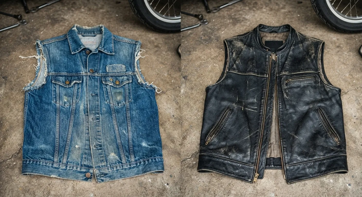Denim vs. Leather Motorcycle Vest: Which One Actually Lasts Longer?