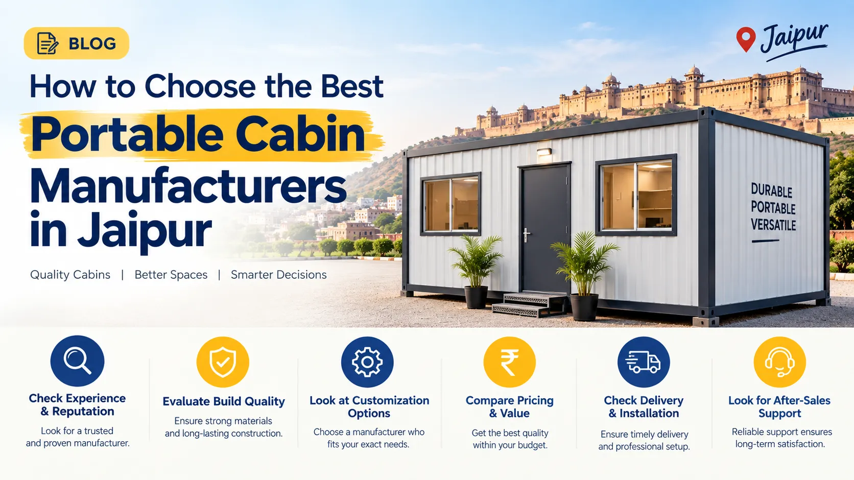 How to Choose the Best Portable Cabin Manufacturers in Jaipur