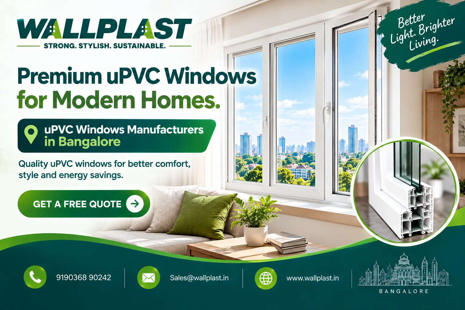 Creating Modern Bangalore Homes with uPVC Windows and Doors