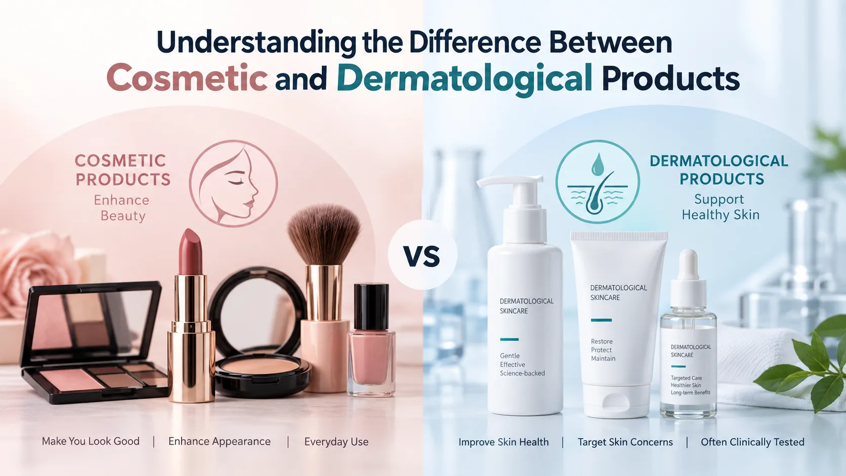 Understanding the Difference Between Cosmetic and Dermatological Products.