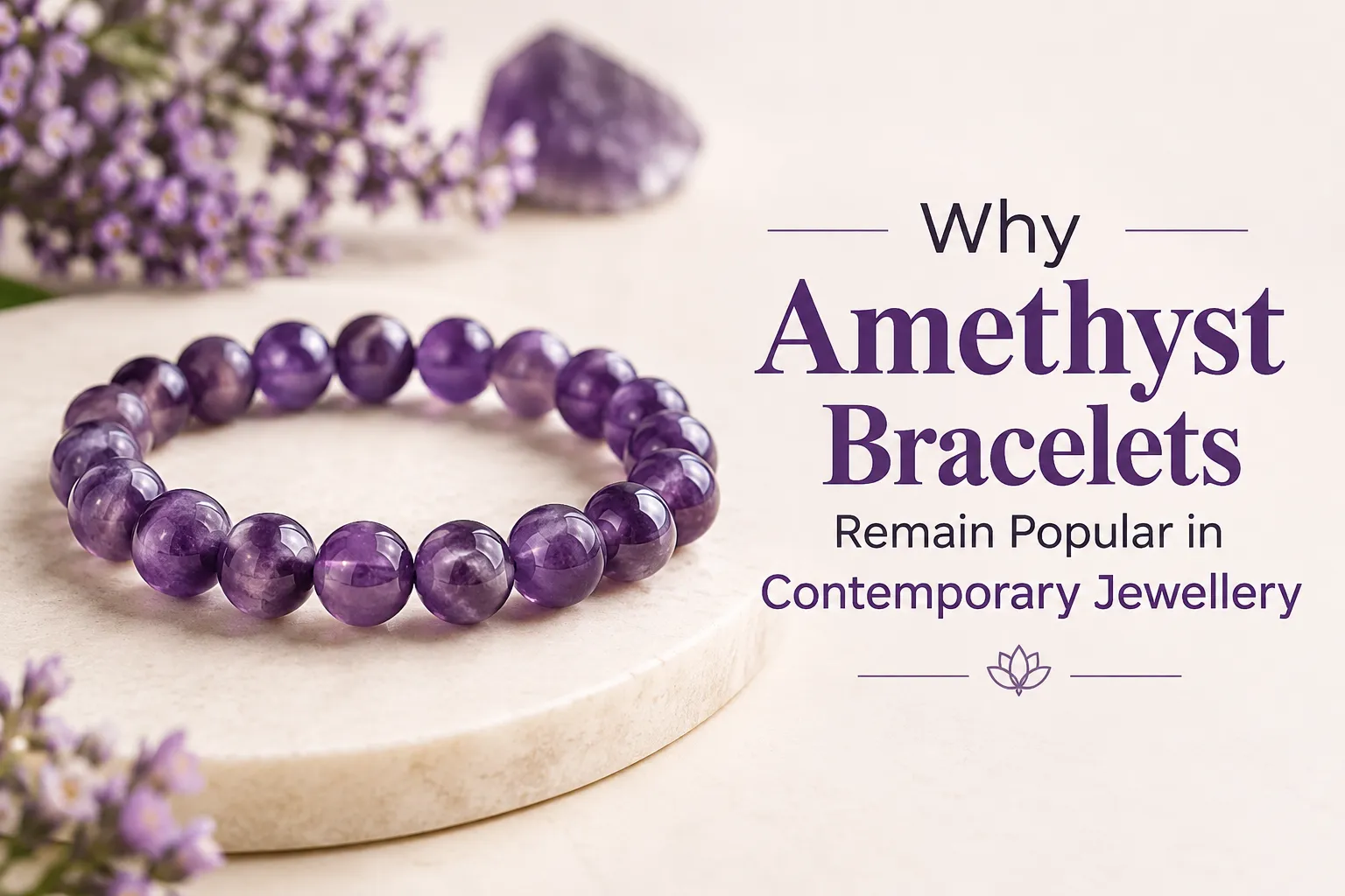Why Amethyst Bracelets Remain Popular in Contemporary Jewellery
