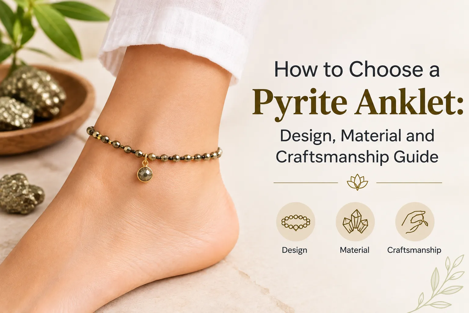 How to Choose a Pyrite Anklet: Design, Material and Craftsmanship Guide