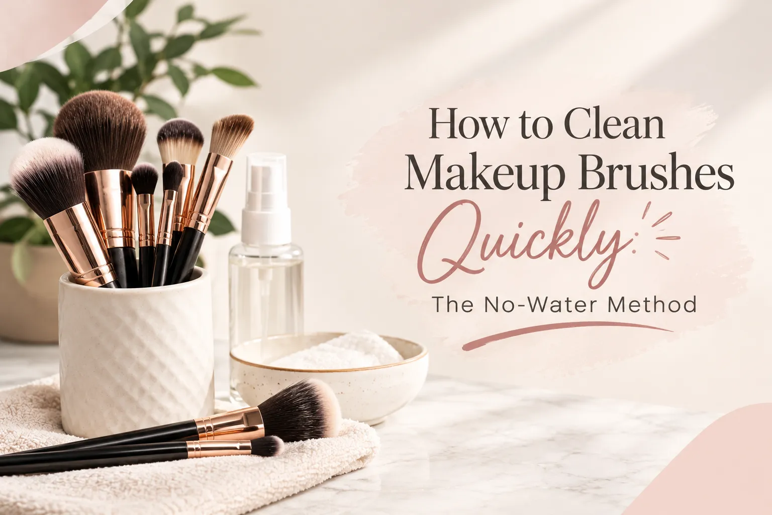 How to Clean Makeup Brushes Quickly: The No-Water Method