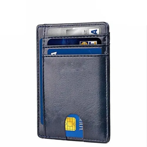 Where to Buy a Mens Leather Slim Wallet Credit Card Holder RFID Blocking Pocket ID That Fits Your Pocket in the US