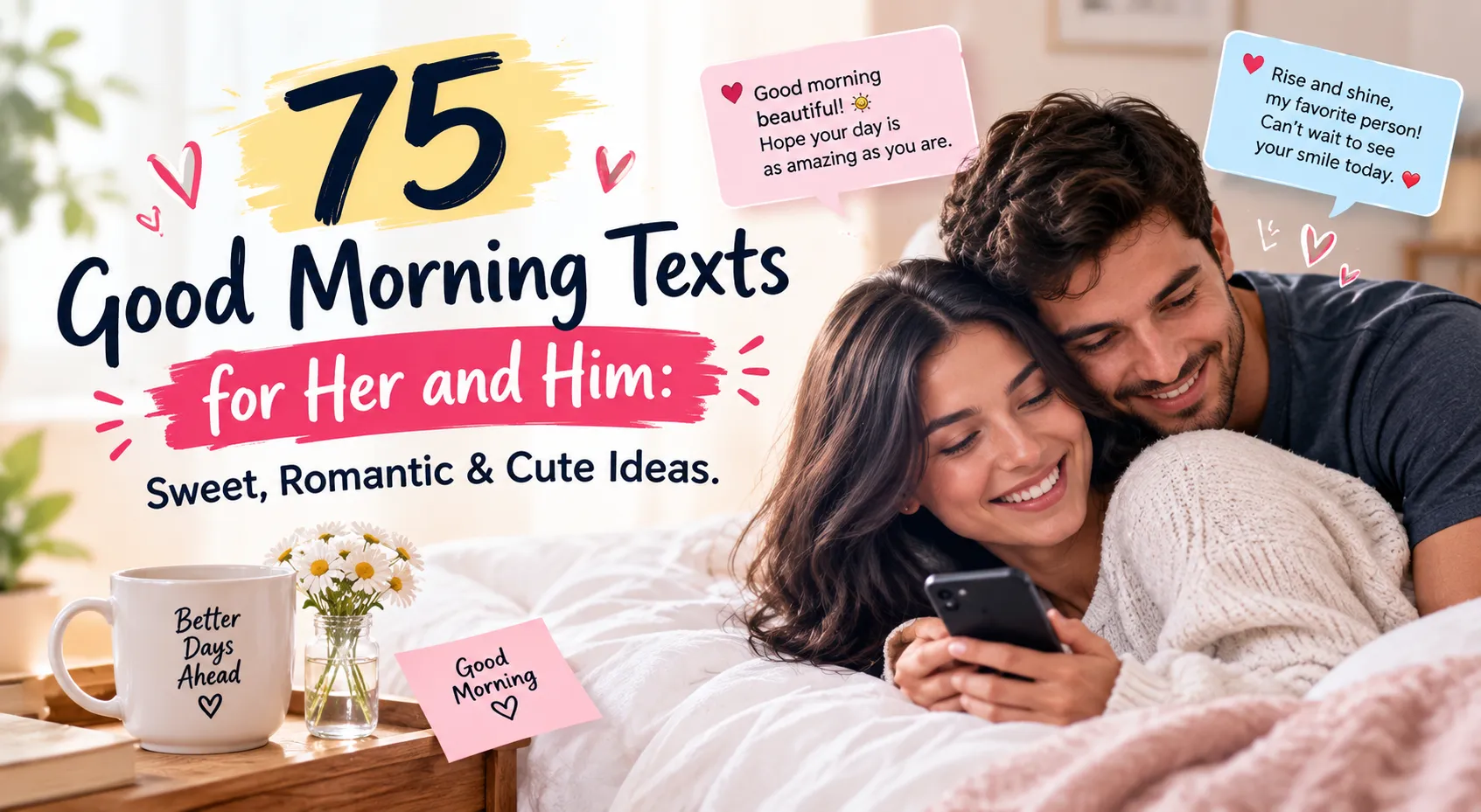 75 Good Morning Texts for Her and Him: Sweet, Romantic & Cute Ideas