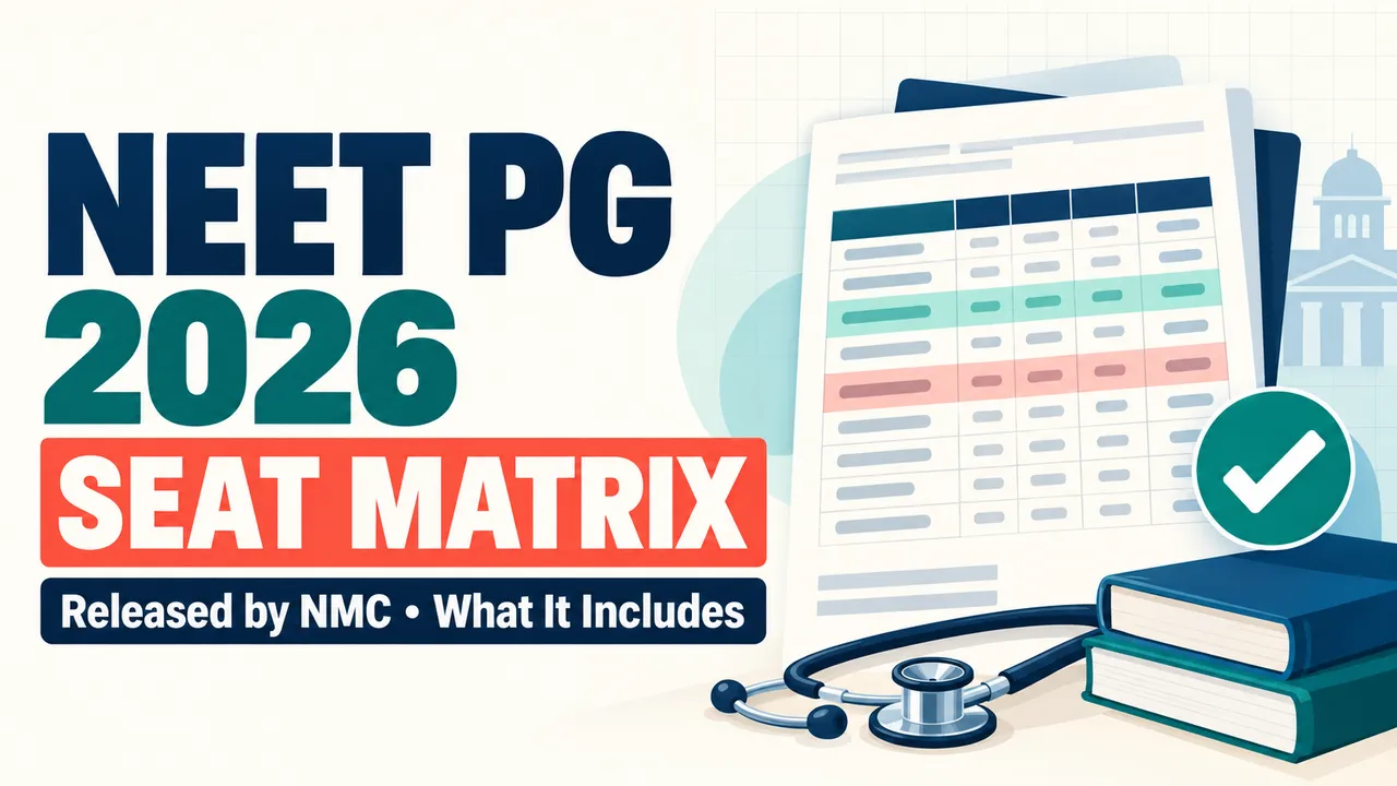 NEET PG 2026 Seat Matrix Released by NMC: What It Includes, What It Still Doesn't