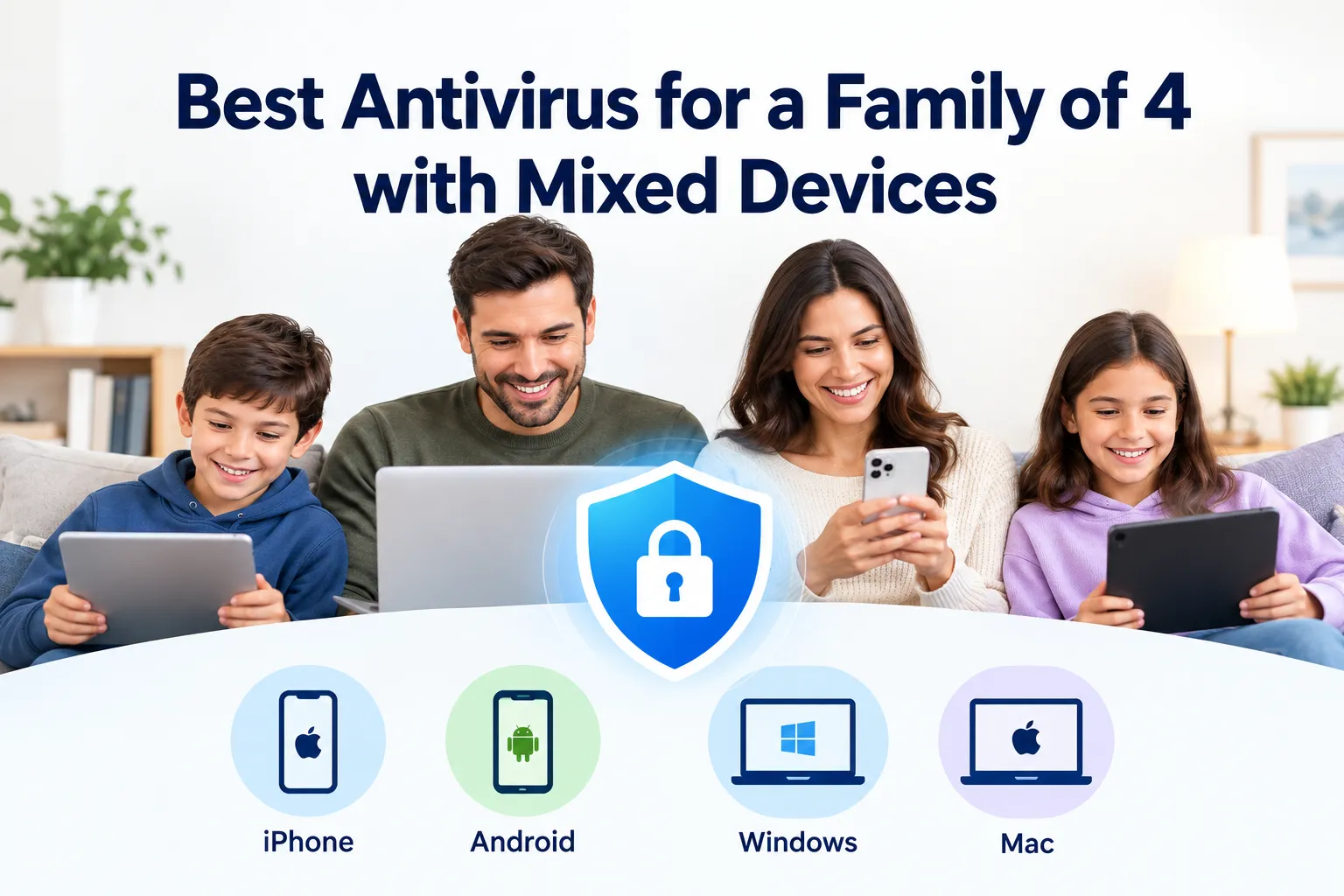 Best Antivirus for a Family of 4 With Mixed Devices (iPhone, Android, Windows, Mac)