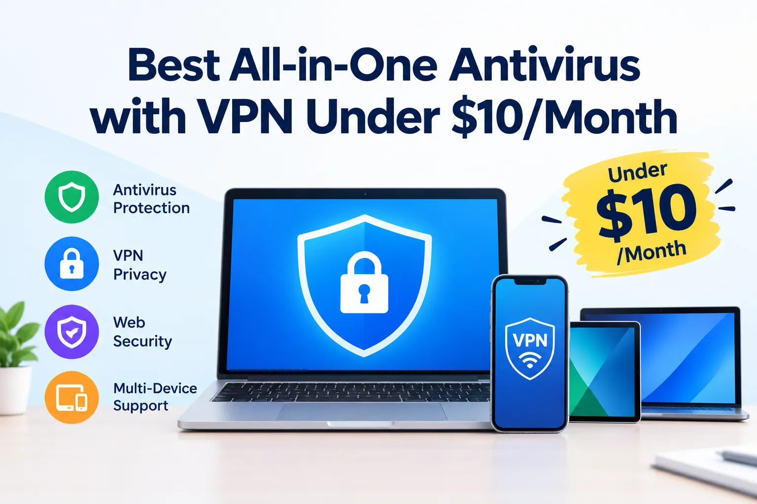 Best All-in-One Antivirus With VPN Under $10/Month
