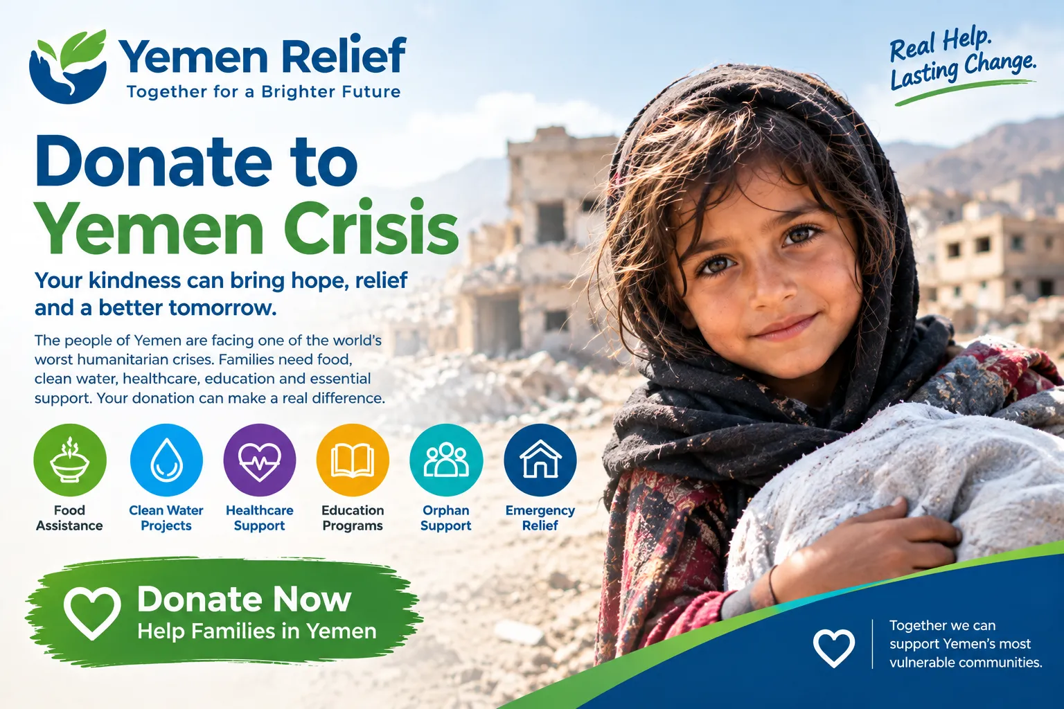 How Your Support Can Transform Lives in Yemen: Water, Food and Care for Children