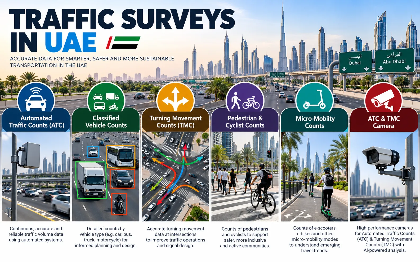 Understanding Vehicle Movement and Traffic Flow in the UAE with Traffic Surveys