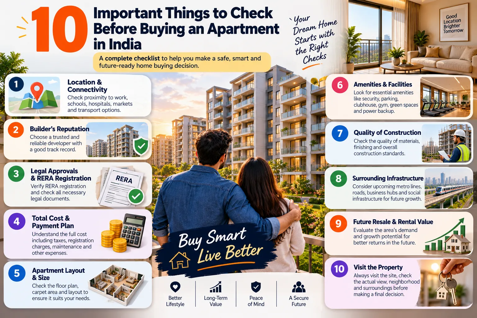 10 Important Things to Check Before Buying an Apartment in India