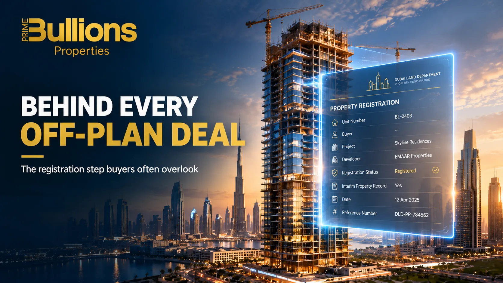 The Hidden Registration Step Behind Every Dubai Off-Plan Purchase