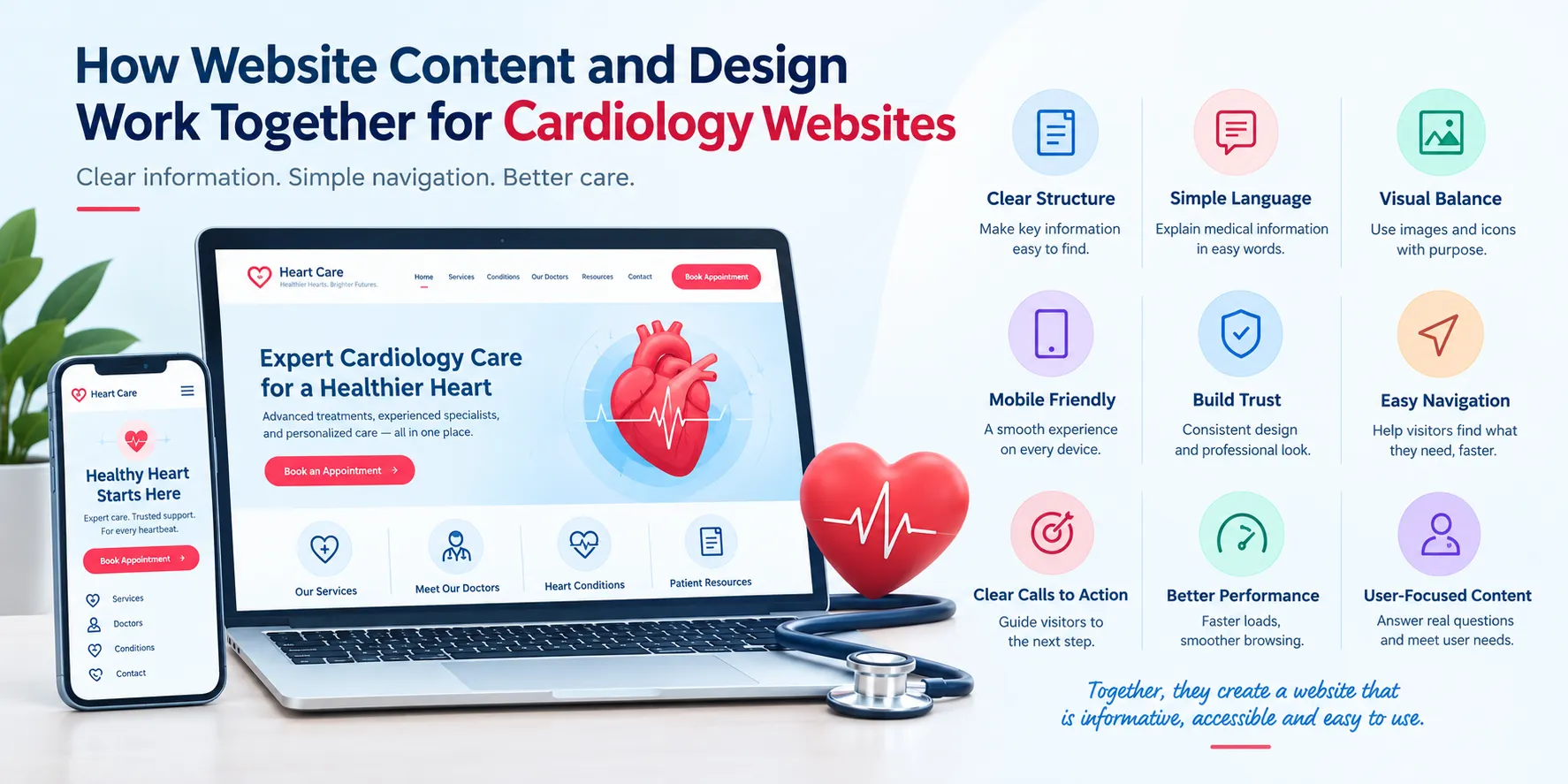 How Website Content and Design Work Together for Cardiology Websites