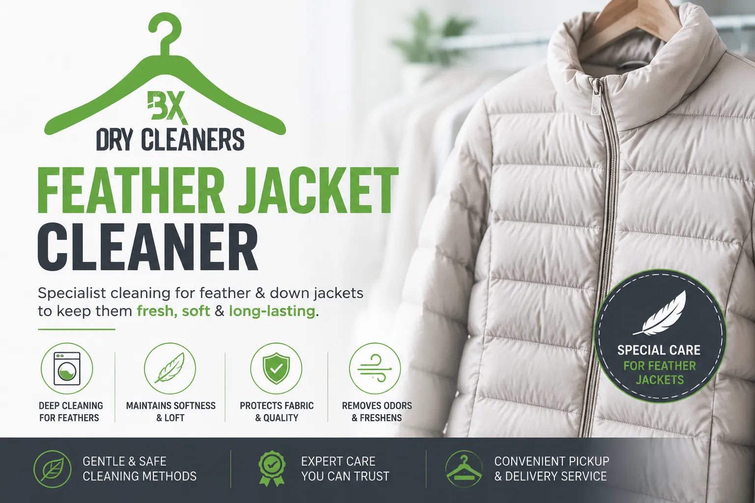 Professional Feather Jacket Cleaner for Delicate Winter Jackets