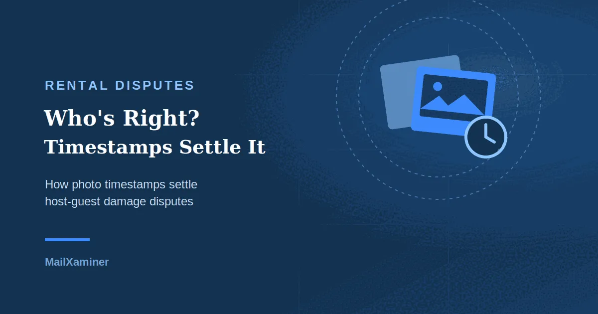 Who's Right? How Photo Timestamps Settle Host: Guest Damage Disputes