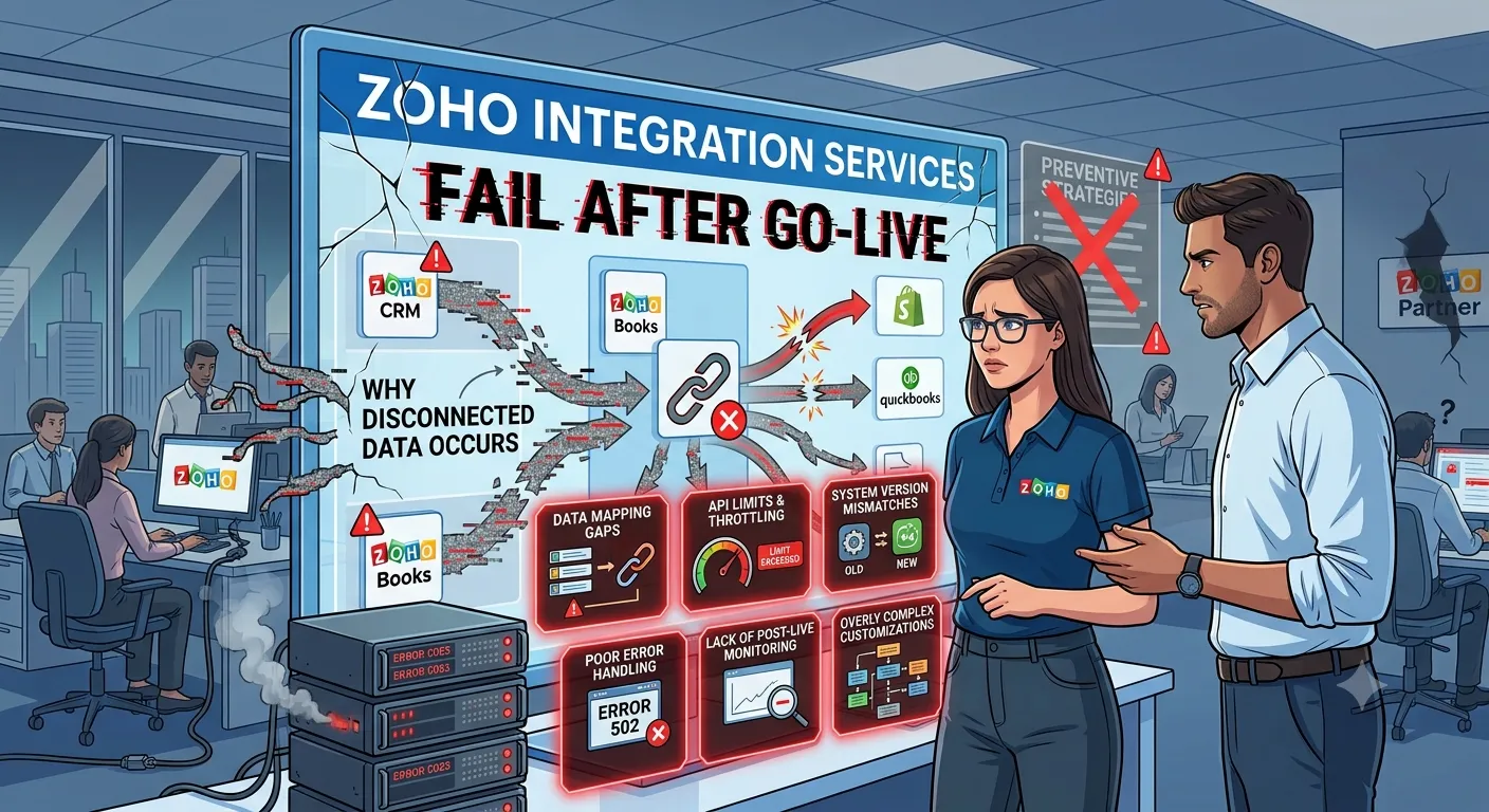 Why Zoho Integration Services Fail After Go-Live