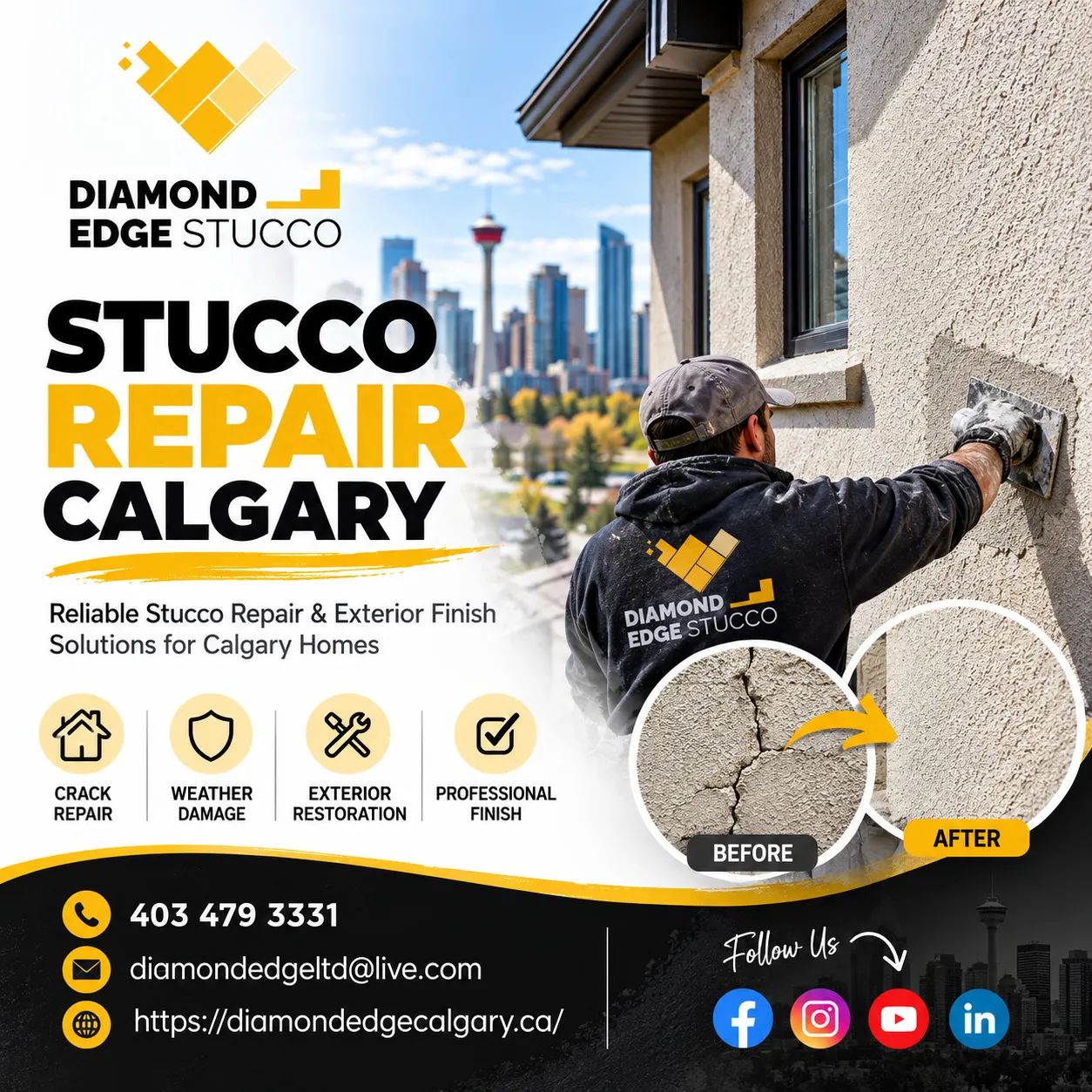 What Causes Stucco Damage After a Calgary Winter?