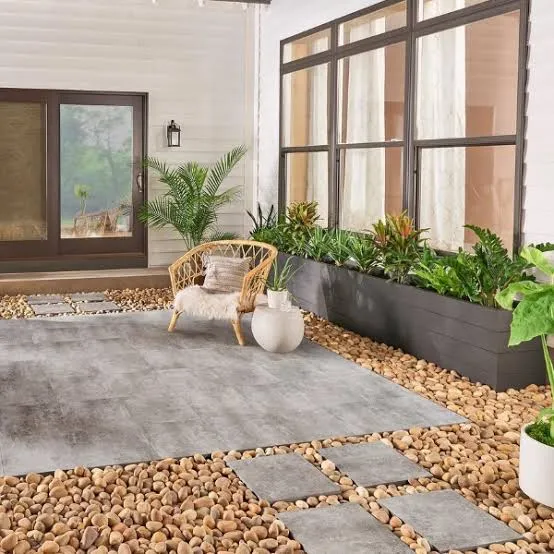 Pebbles for Courtyard Landscaping: Natural Stone Design Ideas