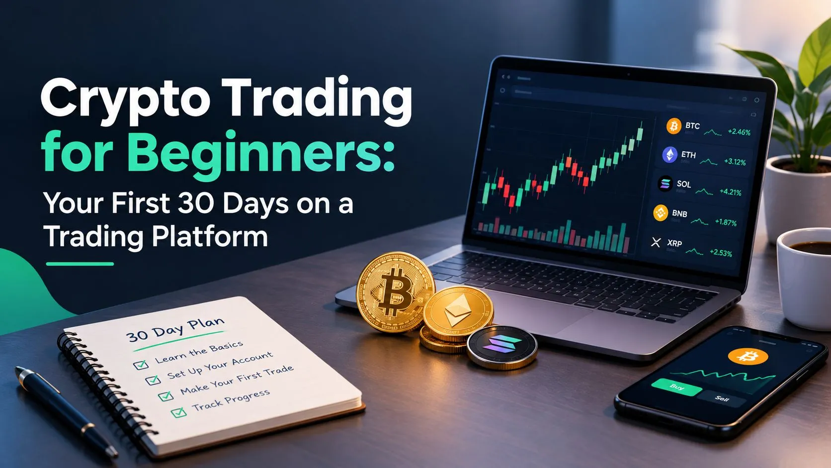 Crypto Trading for Beginners: Your First 30 Days on a Trading Platform