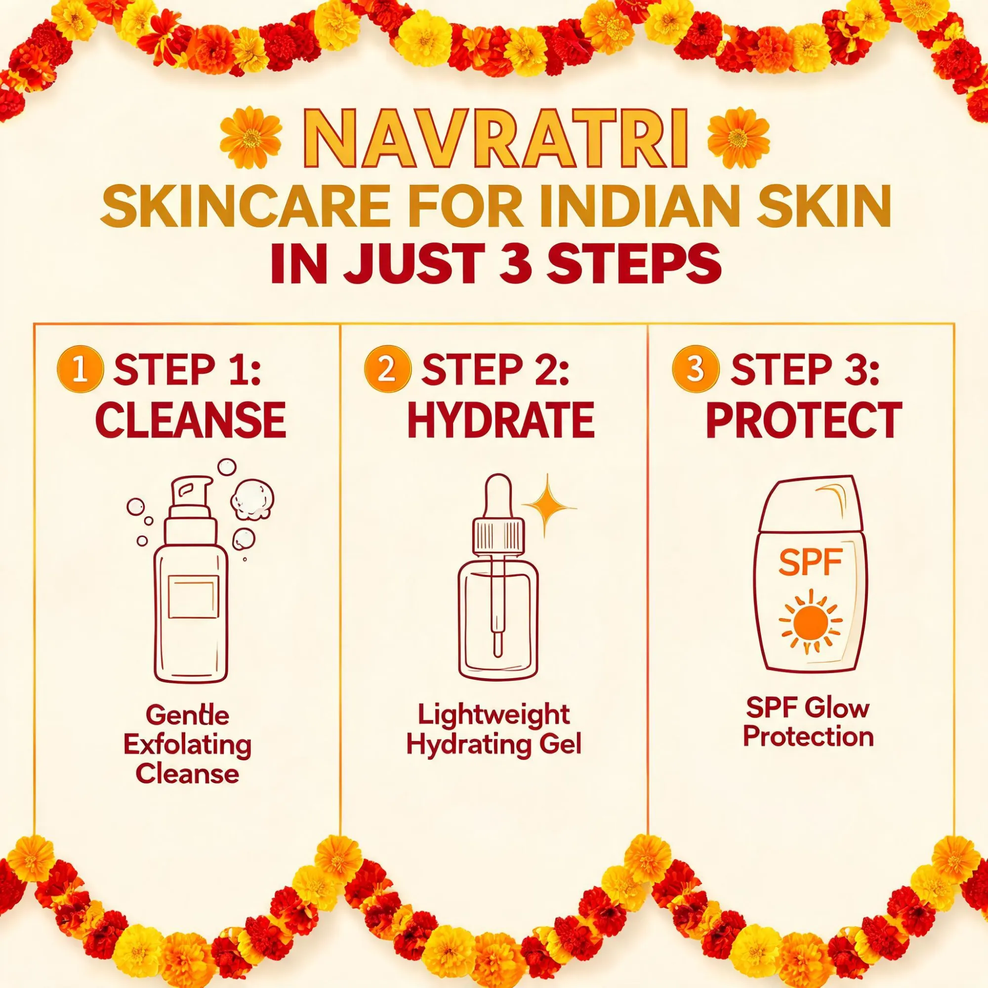 Navratri Skincare for Indian Skin in Just 3 Steps