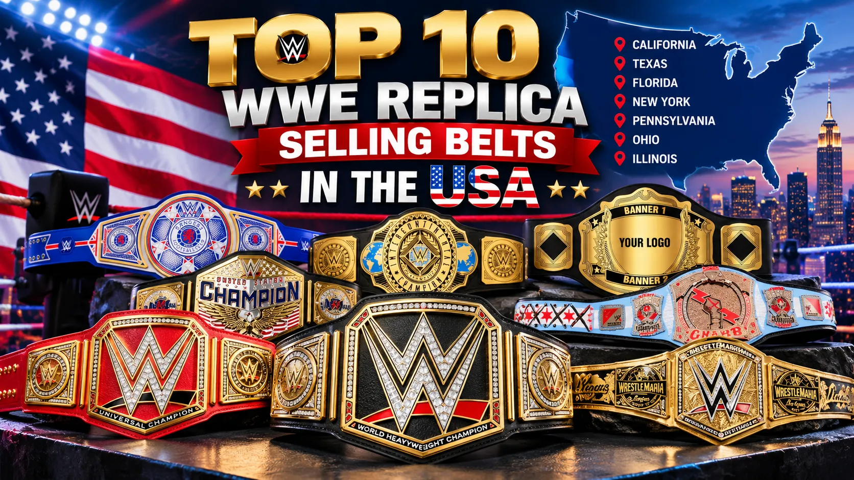 Top 10 WWE Replica Selling Belts in the USA | WrestleGears