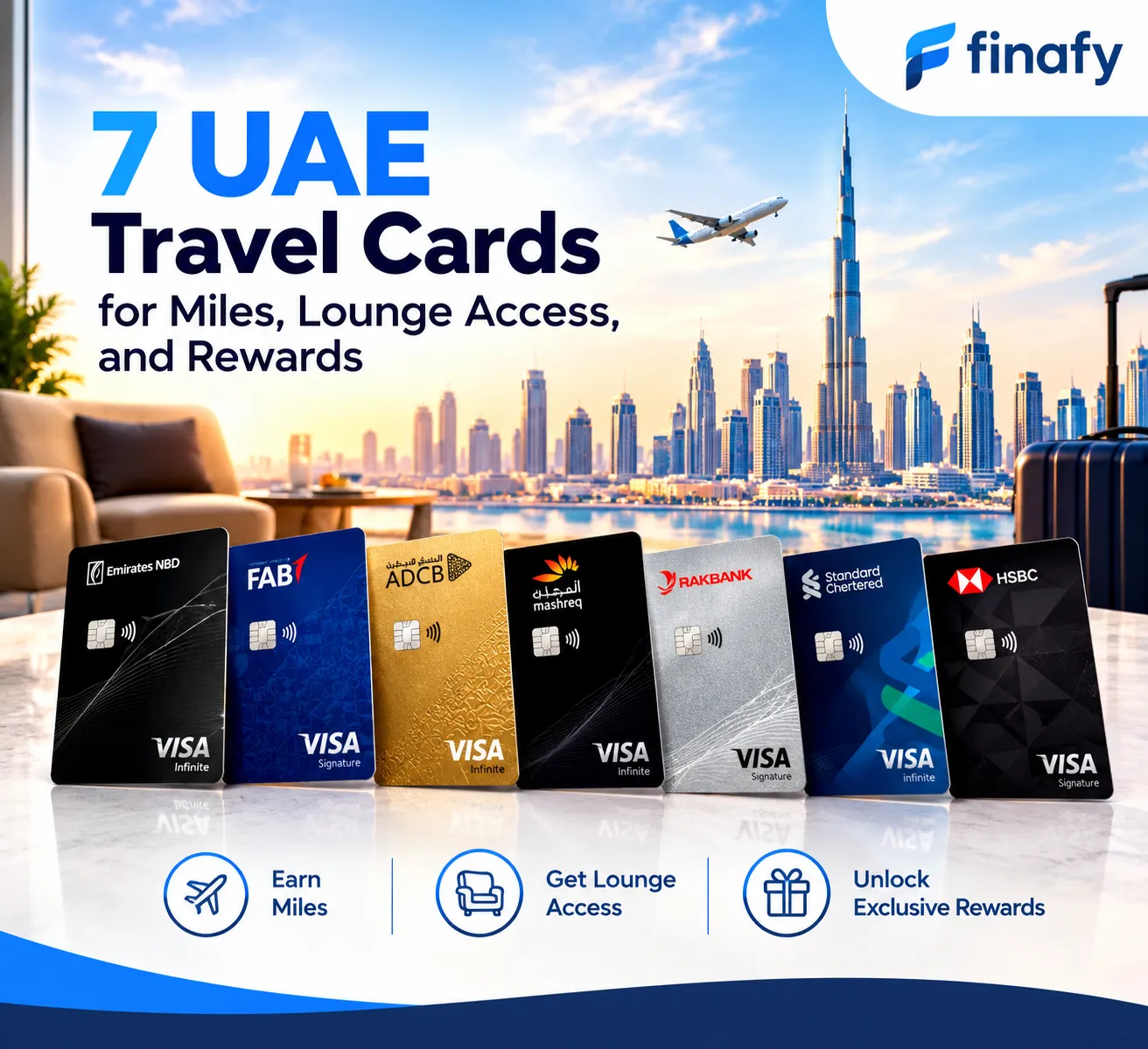 7 UAE Travel Cards for Miles, Lounge Access, and Rewards