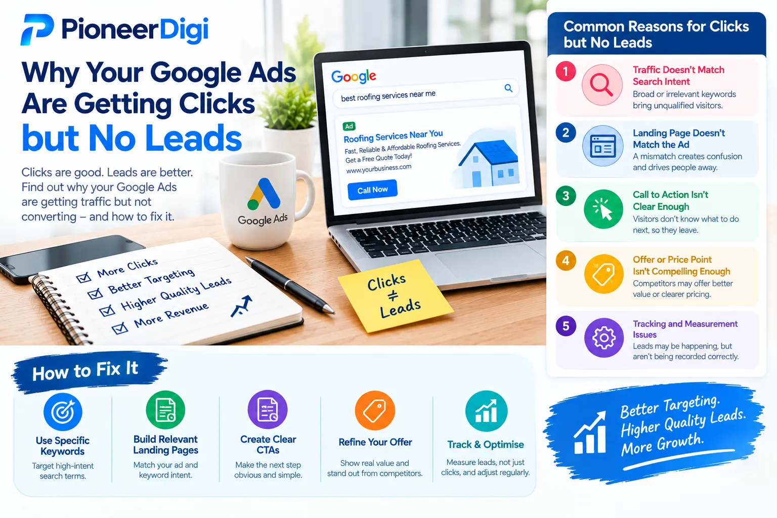 Why Your Google Ads Are Getting Clicks but No Leads