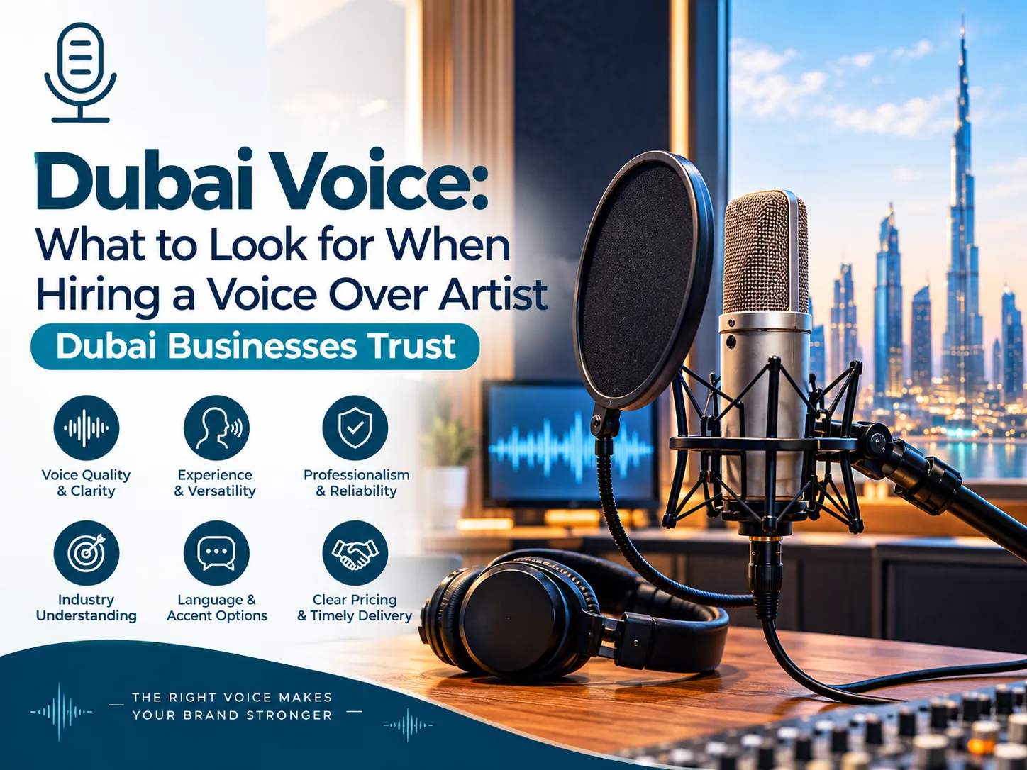 Dubai Voice: What to Look for When Hiring a Voice Over Artist Dubai Businesses Trust