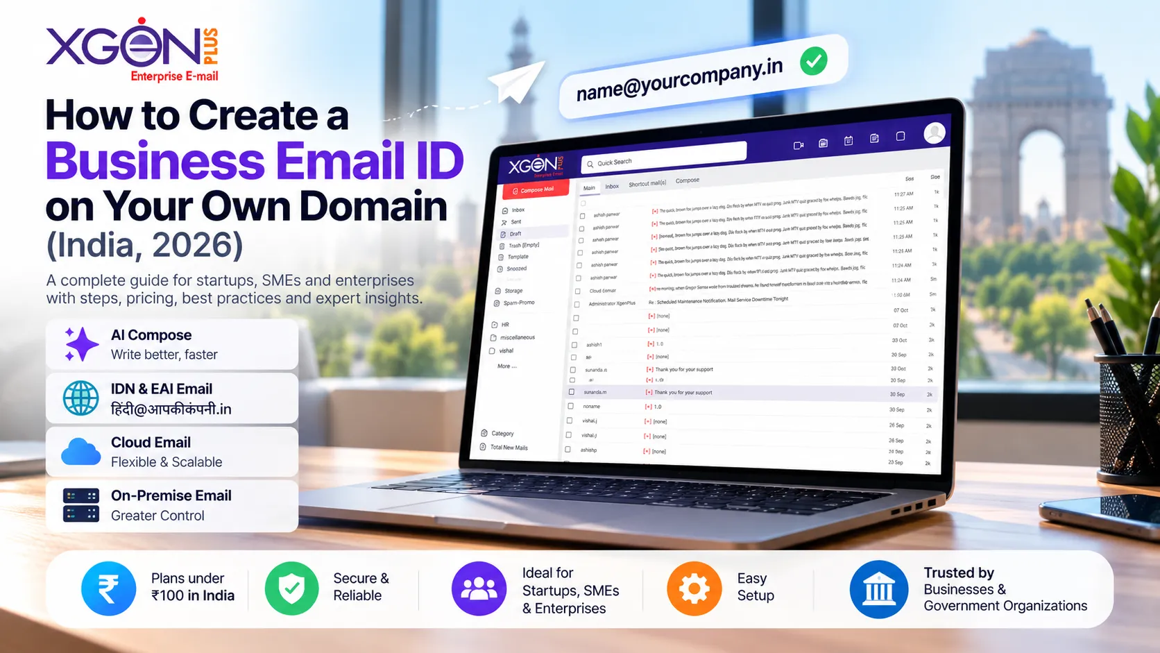 How to Create a Business Email ID on Your Own Domain in India (2026)