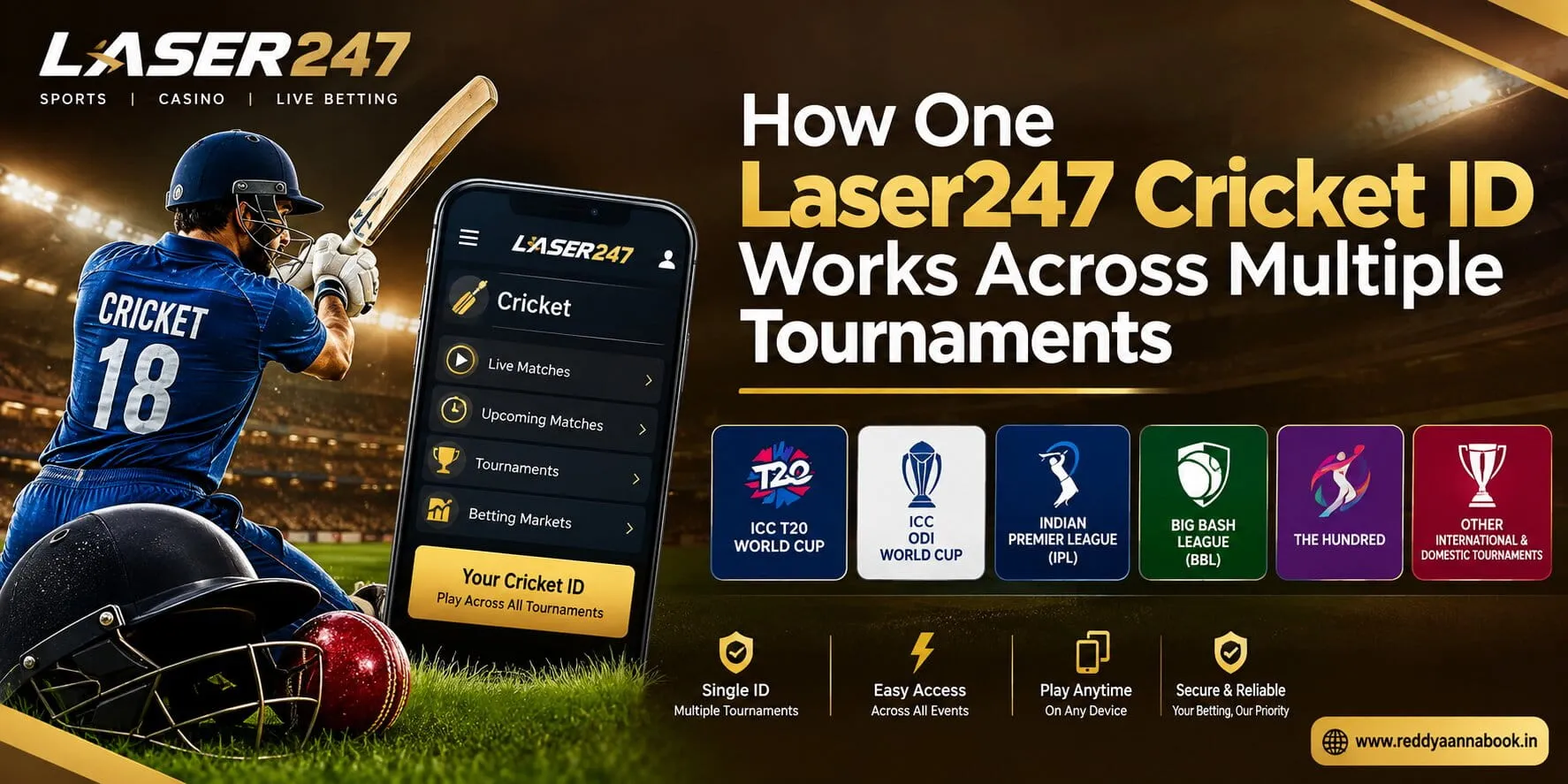 How One Laser247 Cricket ID Works Across Multiple Tournaments